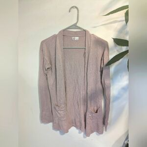 Dusty Pink Open-Front Cardigan